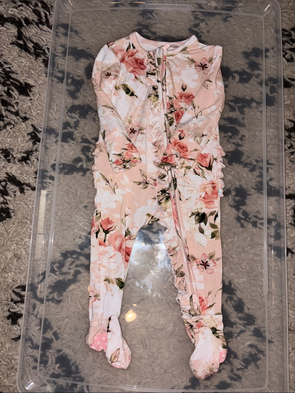 Posh Peanut Bamboo Floral Footie
